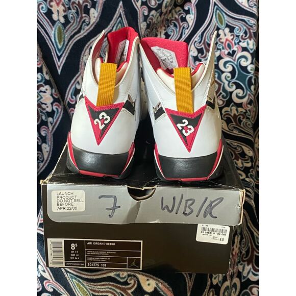 2006 Nike Air Jordan 7 Cardinal m8.5 w10 - Picture 4 of 8